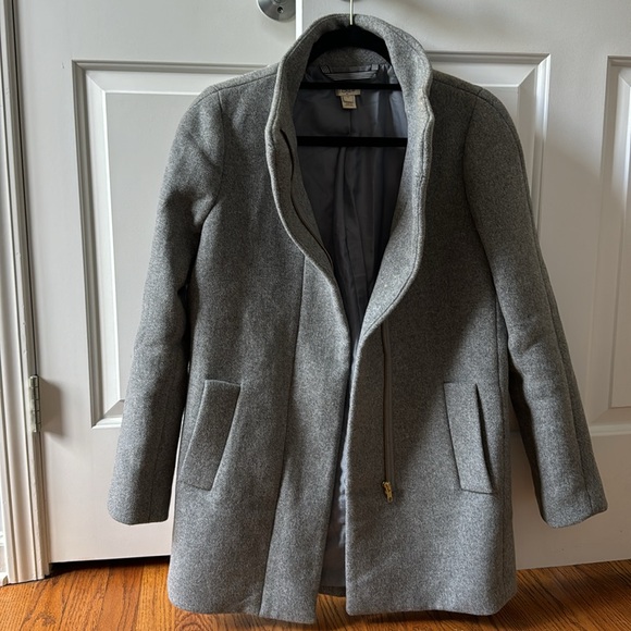J.Crew Wool-Blend Gray Pea Coat - Picture 5 of 7